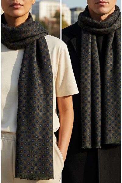 CROATE Wool Silk Printed Scarf