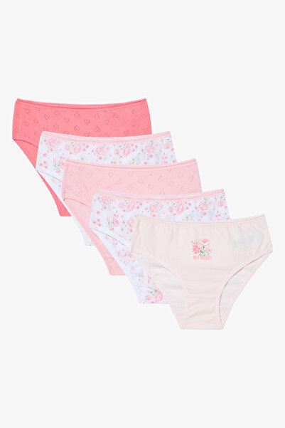 Penti 5-teiliges mehrfarbiges Slip-Höschen für Mädchen in Rose