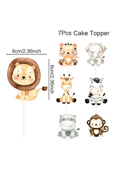 Choice قطعتان لتزيين كعكة عيد الميلاد بتصميم حيوانات الغابة، زينة كعكة عيد مي...
