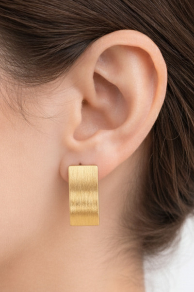 Crc Bijuteri أقراط ذهبية بسيطة – أقراط نسائية مجوهرات غير مجوهرات تقليدية