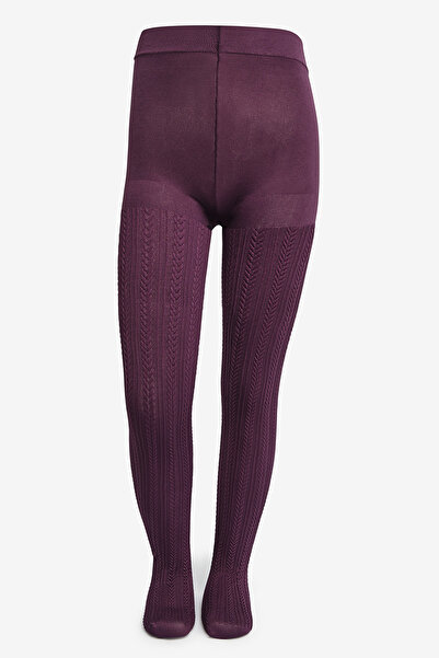 Penti Hübsche gestrickte lila Strumpfhose für Mädchen