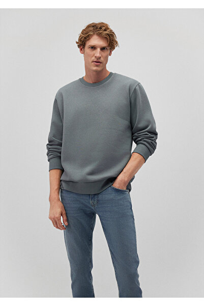 Mavi Bisiklet Yaka Yeşil Basic Sweatshirt 0S10276-71577