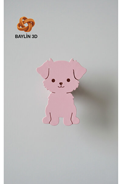 Baylin3D Köpek Figürlü Dolap Kulpu - Çocuk Odası Modern, Şık ve Dayanıklı Mob...