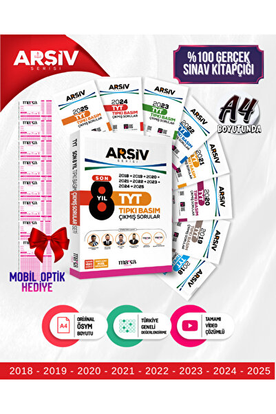 Marka Yayınları Tyt Son 8 Yıl Arşiv Serisi Tıpkı Basım Fasikül Fasikül Çıkmış...