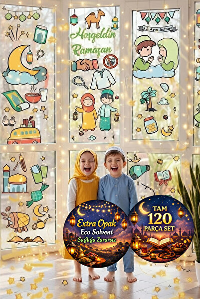 Kt Grup Hoşgeldin Ramazan Mega Sticker Seti 120 Parça Yeni Ürün Priz Sticker ...