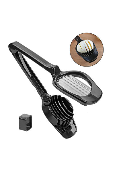 Choice قطاعة فطر كيوي يدوية سوداء متعددة الوظائف لتقطيع الطماطم والفطر والكيو...