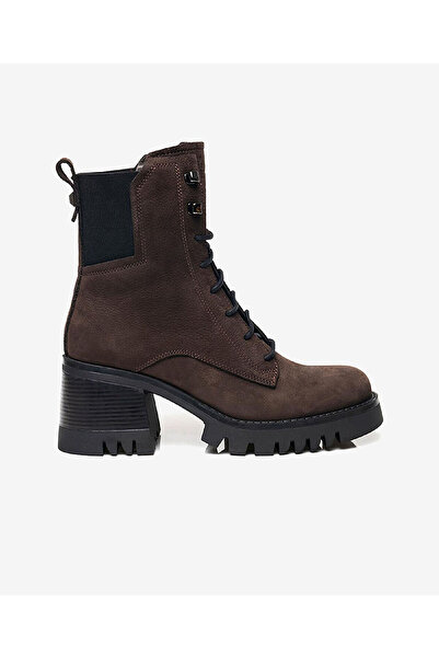 Greyder Kadın Kahverengi Hakiki Deri Military Bot 3K2DB32890