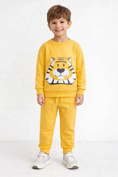 LC Waikiki Lcw Baby Yellow Crew Neck Long Sleeve Printed Baby Boy Sweatshirt ...