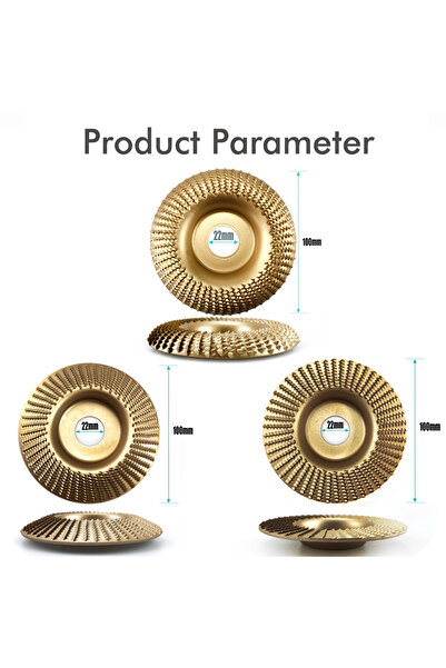 Choice مجموعة أقراص نحت الخشب 100 قطعة، قطر 22 مم، 3 قطع، مناسبة لطاحونة زاوي...