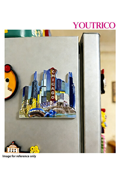 Youtrico قطعة واحدة من ملصقات مغناطيس الثلاجة ثلاثية الأبعاد المصنوعة من الرا...