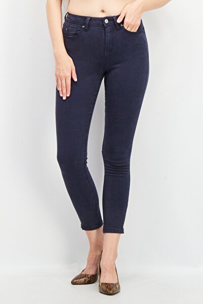 Esprit Women Skinny Fit Mid Rise Solid Stretchable Jeans, Navy Blue
