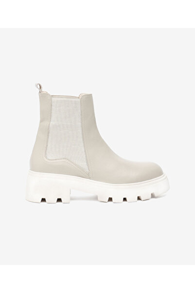 Greyder Kadın Bej Hakiki Deri Chealse Bot 5K2TB57591
