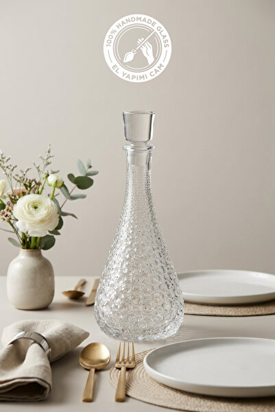 Glamis Selen Concept Girift Model El Yapımı Cam Sürahi Karaf