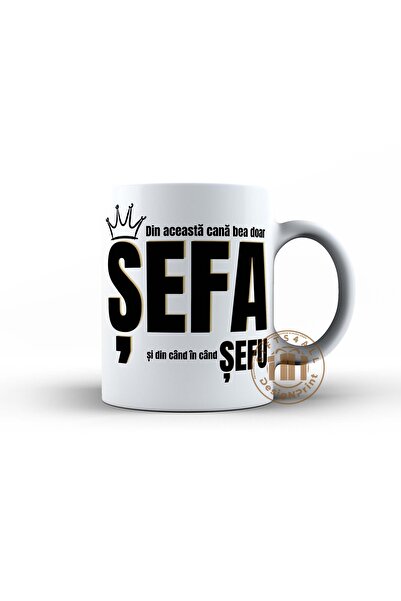 GIFTS4ALL Cană Haioasă „Din această cană bea doar ȘEFA si din când” – Cadou p...