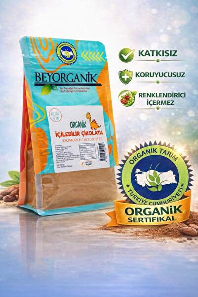 BEYORGANİK Organik Içilebilir Çikolata 220gr (PESTİSİT ANALİZLİ) (10 KUPA IÇİN)