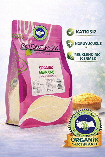 BEYORGANİK ORGANİK Mısır Unu 500gr (PESTİSİT ve AFLATOKSİN ANALİZLİ)