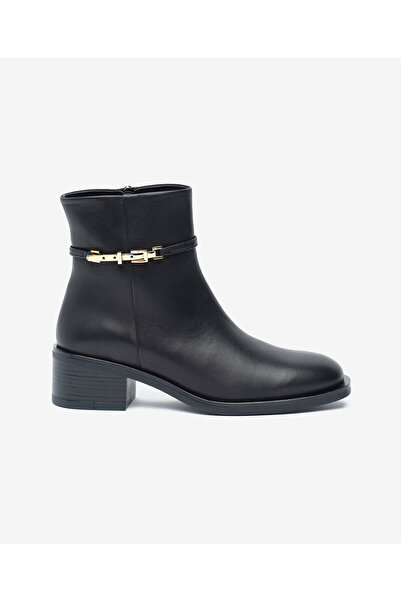 Greyder Kadın Siyah Hakiki Deri Topuklu Bot 5K2DB35191