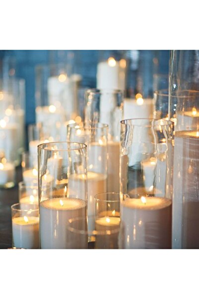 BlueDaisyCandle 3 Kg Kokusuz Beyaz Inci Tozu Mum ( 75 Adet 20 Cm Fitil Ile ) Beyaz Toz Mum, Mum Kandil