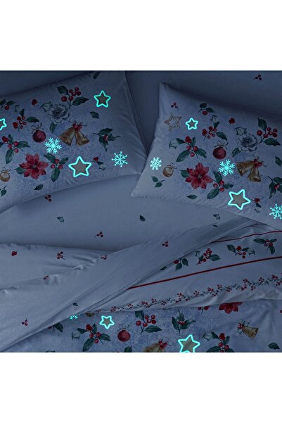Taç Taç Charm Glowlu Ranforce Çift Kişilik Nevresim Takımı Kırmızı