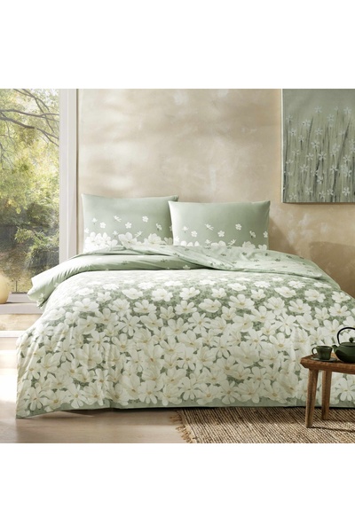 Taç April Ranforce Double Duvet Cover Set Green