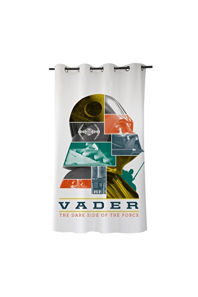 Taç Lisanslı Star Wars Saten Tekli Hazır Fon Çocuk Perde