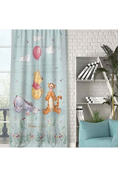 Taç Disney Winnie The Pooh Balloon Tekli Fon Çocuk Perde