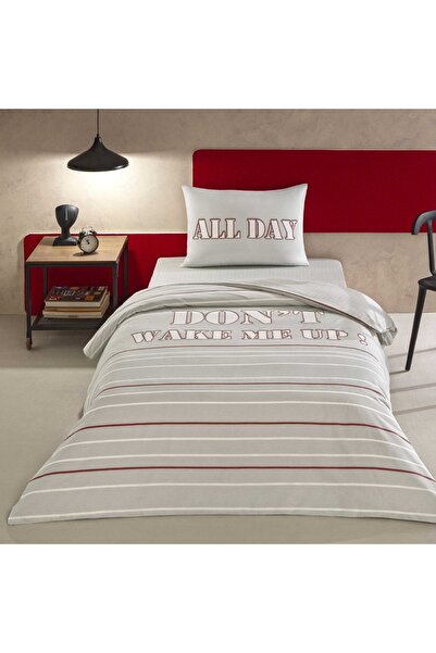 Taç Zuno Ranforce Single Duvet Cover Set Gray