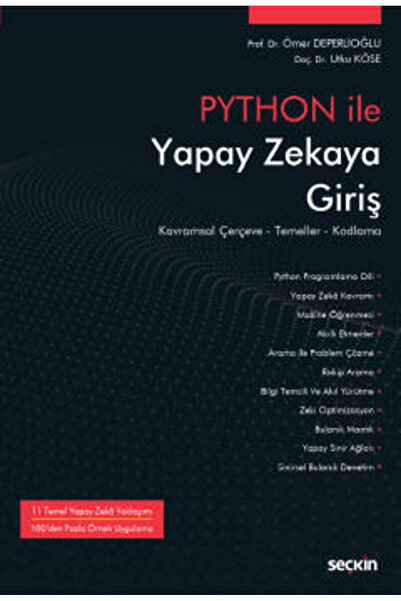 Seçkin Yayıncılık Python İle Yapay Zekaya Giriş Kavramsal Çerçeve - Temeller ...