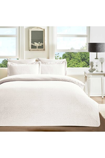 Taç Set cuvertură dublă Leo Jacquard Ecru