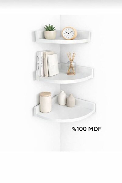 ADIM EBATLAMA 3'Lü Üçgen Köşe Raf 31 x 26 x 23