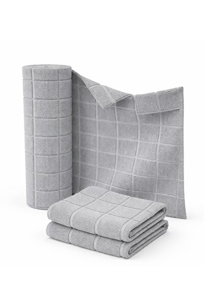 PUREZA Gri Rulo Mikrofiber Temizlik Bezi 30X30 cm 20'li- Mutfak, Banyo, Cam v...