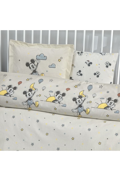 Taç Taç Lisanslı Disney Mickey Mouse Dream Baby Pamuk Bebek Nevresim Takımı