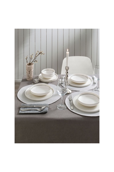 Pierre Cardin Swan Silver 24 Parça 6 Kişilik Yemek Takımı