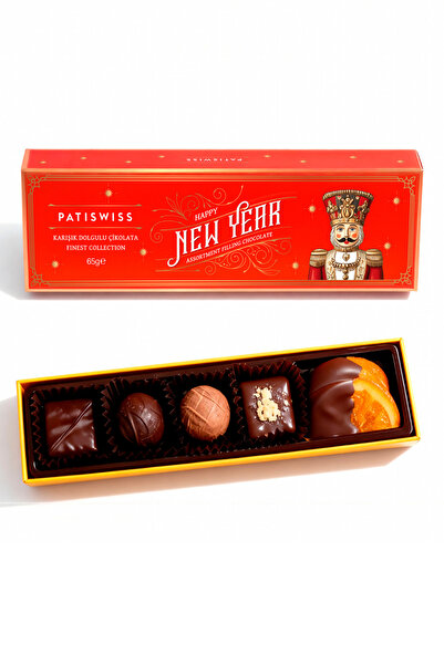 Patiswiss Yılbaşı Özel Karışık Dolgulu Çikolata, 65G