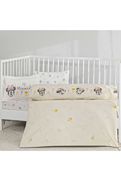 Taç Taç Lisanslı Disney Minnie Mouse Dream Baby Pamuk Bebek Nevresim Takımı