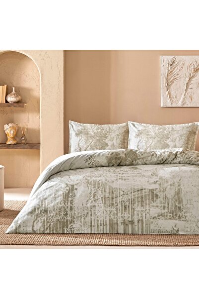 Linens Allday Dumas Pamuk Saten Çift Kişilik Nevresim Takımı Taş