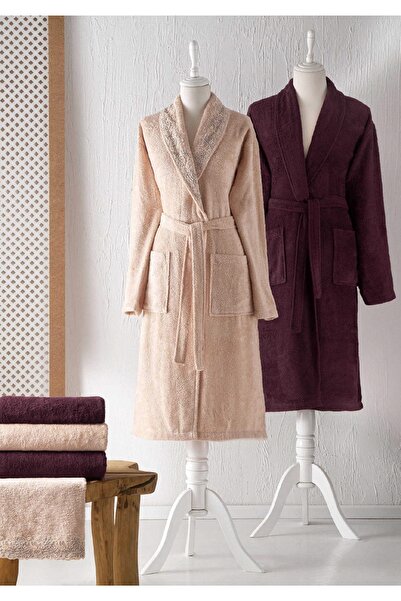 Taç Σετ οικογενειακής ρόμπας Linn Elegans Bamboo Μπεζ