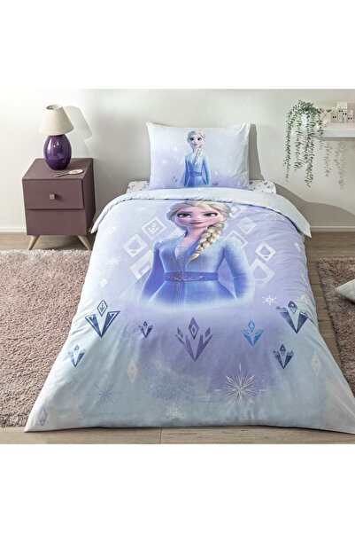 Taç مجموعة غطاء لحاف قطني مفرد من ديزني فروزن دايموند مرخصة