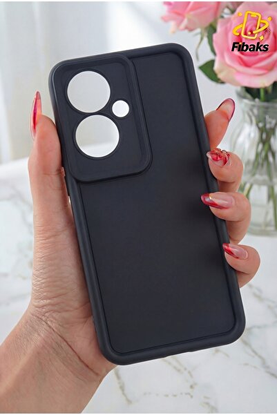 Fibaks Reno 11F 5G Kılıf Kamera Korumalı Yumuşak Dokulu Darbe Emici Siyah Sil...