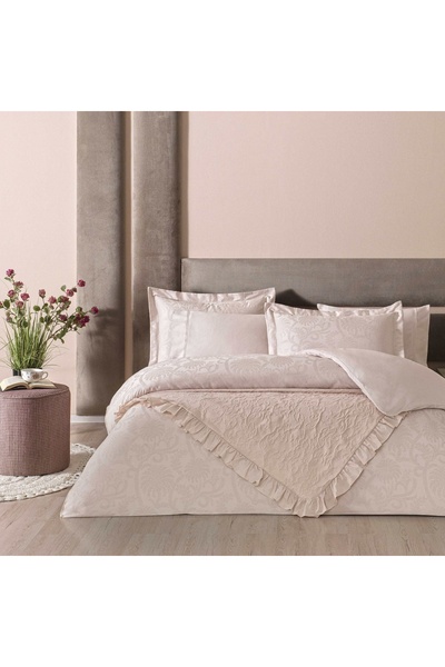 Taç Taç Odette Bedspread Double Duvet Cover Set Powder