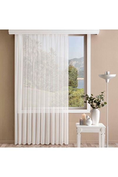 Taç Aldrin Hazır Tül Perde Ekru 250x260 cm