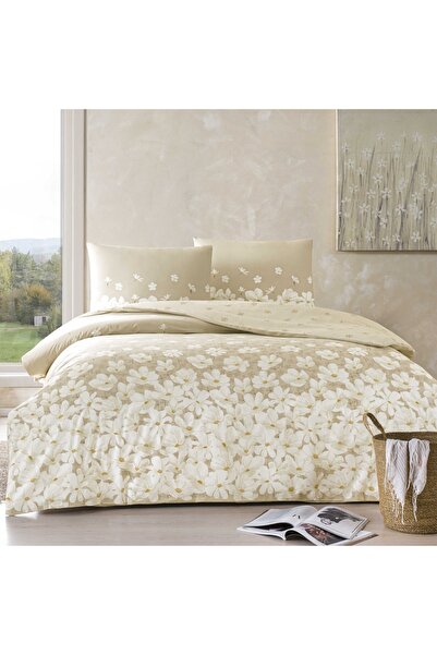 Taç Σετ Παπλωματοθήκη Μονό April Ranforce Beige