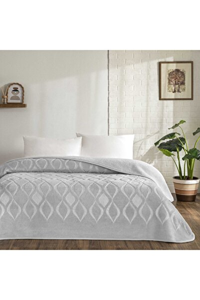 Taç Tessra Çift Kişilik Battaniye Gri
