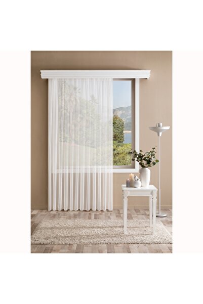 Taç Aldrin Hazır Tül Perde Ekru 200x260 cm