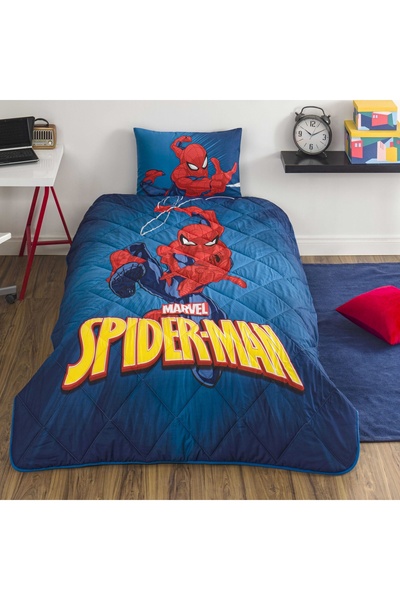 Taç Σετ παπλωμάτων από βαμβακερό μονό κλασικό Spiderman με άδεια Taç