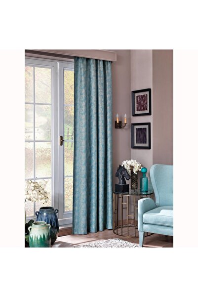 Taç Elsyum Hazır Fon Perde Mavi 170X270 cm