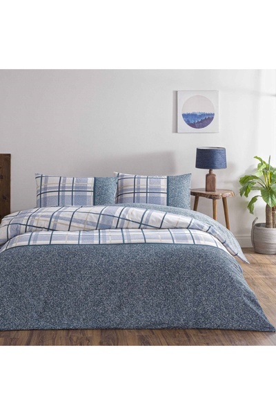 Taç Blue Crown Ares Flannel Single Duvet Cover Set