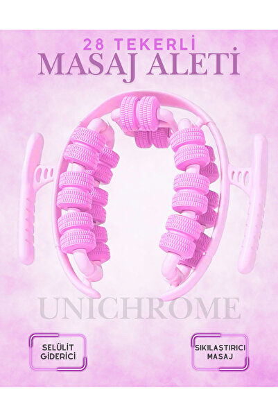 Unichrome Kas Gevşetici Masaj Aleti 28 Tekerlekli Ayarlanabilir Lenf Drenaj R...