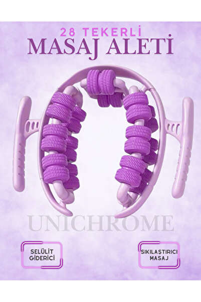 Unichrome Kas Gevşetici Masaj Aleti 28 Tekerlekli Ayarlanabilir Lenf Drenaj R...