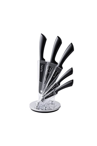 Pierre Cardin Alexa Black 6 Parça standlı Bıçak Seti
